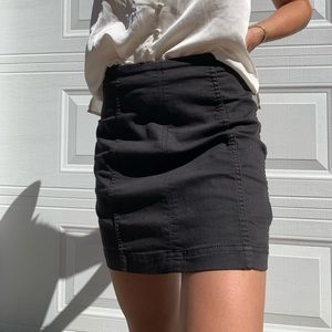 Free People Black mini skirt